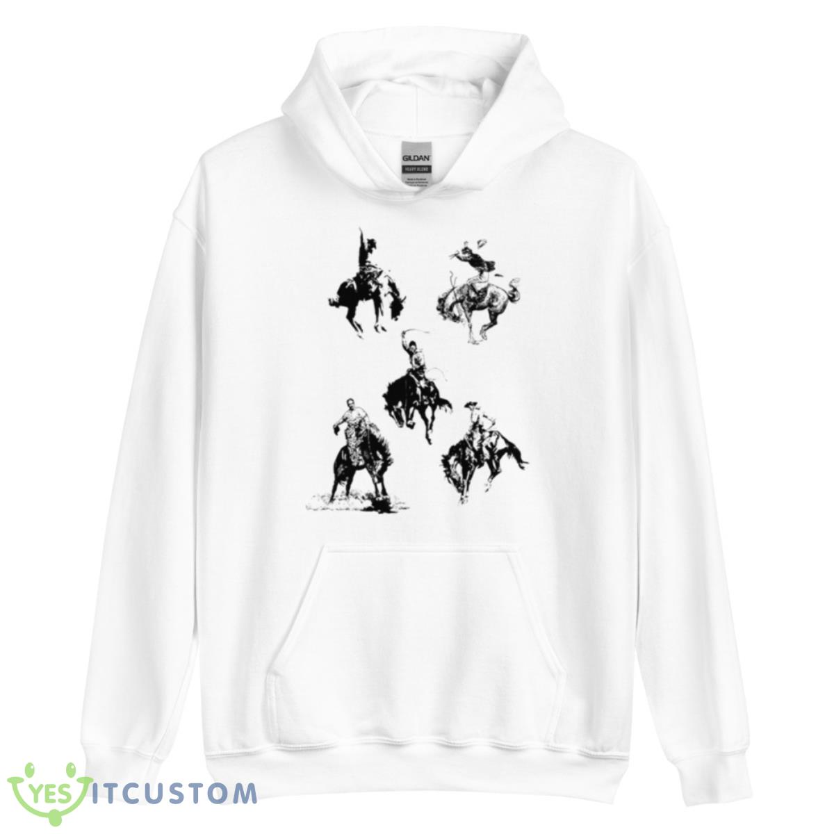 The Buckin Bronc Cowboy Shirt 3 The Buckin Bronc Cowboy Shirt - Unisex Heavy Blend Hooded Sweatshirt