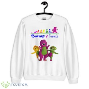 The Evolition Of Barney The Dinosaur And Friends Shirt - Unisex Heavy Blend Crewneck Sweatshirt