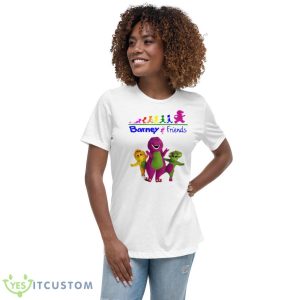 The Evolition Of Barney The Dinosaur And Friends Shirt - Women's Relaxed Short Sleeve Jersey Tee