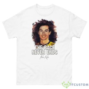 The Race Never Ends Primoz Roglic Shirt - 500 Men’s Classic Tee Gildan