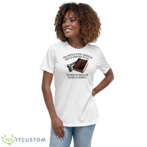 Two Things Every American Should Know How To USE Shirt 9 Two Things Every American Should Know How To USE Shirt - Women's Relaxed Short Sleeve Jersey Tee