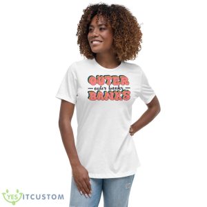Typography Outer Banks Retro Style Shirt 9 Typography Outer Banks Retro Style Shirt - Women's Relaxed Short Sleeve Jersey Tee