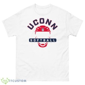 Uconn Huskies Catcher Softball Helmet Shirt - 500 Men’s Classic Tee Gildan