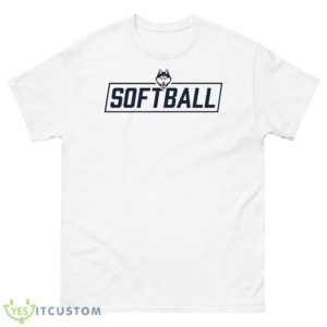 Uconn Huskies Softball Bar Shirt - 500 Men’s Classic Tee Gildan