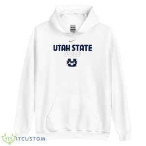 Utah State Aggies Nike On Court Bench Shirt - Unisex Heavy Blend Hooded Sweatshirt