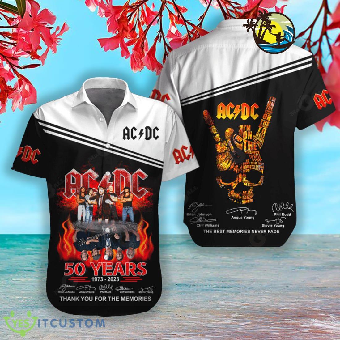 ACDC 50 Years 1973-2023 Thank You For The Memories Signatures White ...