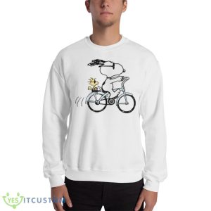 Bicycle Peanuts Snoopy Woodstock White T Shirts - 18000 Unisex Heavy Blend Crewneck Sweatshirt