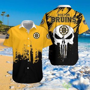 Boston Bruins Shirts Skull Short Sleeve3D Shirt Product Photo 1