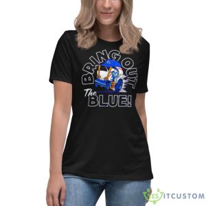 Bring Out The Blue KC Baseball Shirt 11 Bring Out The Blue KC Baseball Shirt - Women's Relaxed Short Sleeve Jersey Tee