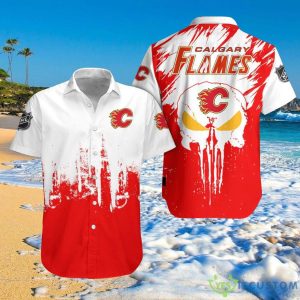 Calgary Flames Shirts Button-Down Short Sleeve Product Photo 1