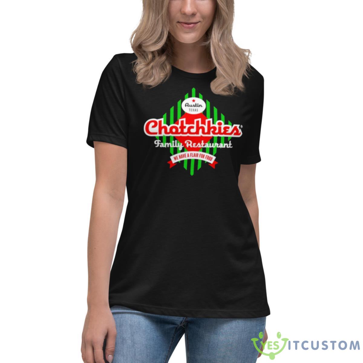 Chotchkie’s Family Restaurant Shirt 6 Chotchkie’s Family Restaurant Shirt - Women's Relaxed Short Sleeve Jersey Tee