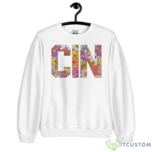 Cin Block Floral Shirt - Unisex Heavy Blend Crewneck Sweatshirt
