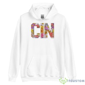Cin Block Floral Shirt - Unisex Heavy Blend Hooded Sweatshirt