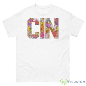 Cin Block Floral Shirt - 500 Men’s Classic Tee Gildan