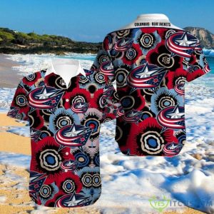 Columbus Blue Jackets Hawaiian Shirt Big Floral For Men And Women Product Photo 1