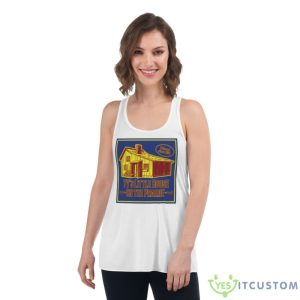Contour Logo Yellow Little House On The Prairie Shirt - Women's Flowy Racerback Tank