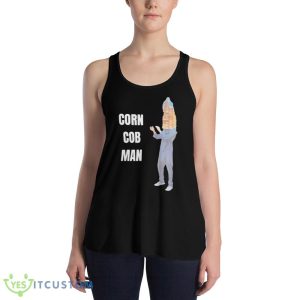corn Cob Man Design Funny T Shirt - 8800 Women's Flowy Racerback Tank