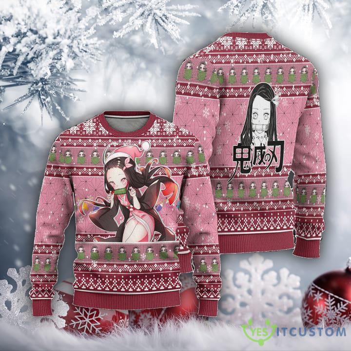 Demon Slayer Nezuko Kamado Anime Ugly Christmas Sweater Xmas Gift 3 Demon Slayer Nezuko Kamado Anime Ugly Christmas Sweater Xmas Gift - Demon Slayer Nezuko Kamado Anime Ugly Christmas Sweater Xmas Gift_3