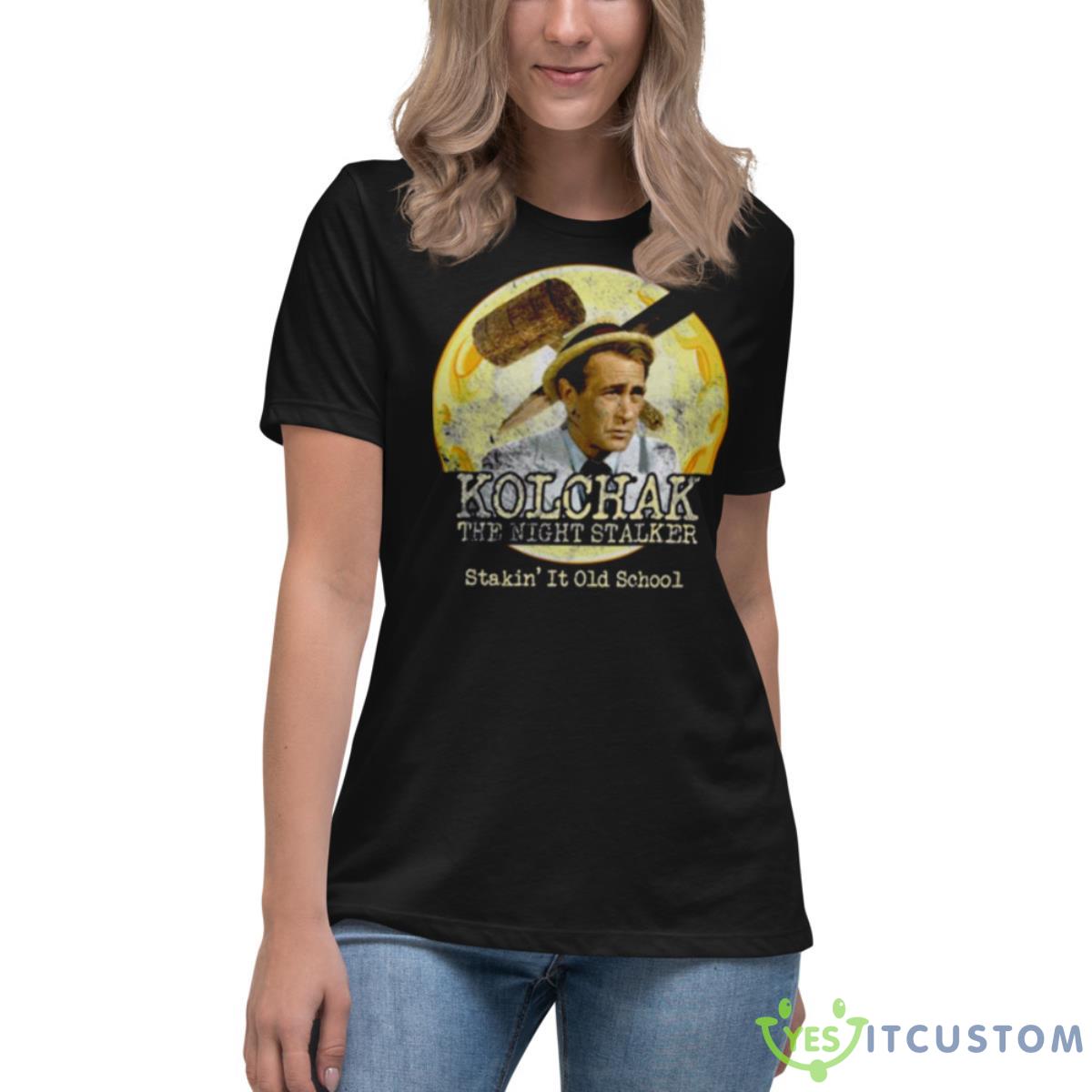Distressed Logo Kolchak The Night Stalker Shirt 6 Distressed Logo Kolchak The Night Stalker Shirt - Women's Relaxed Short Sleeve Jersey Tee