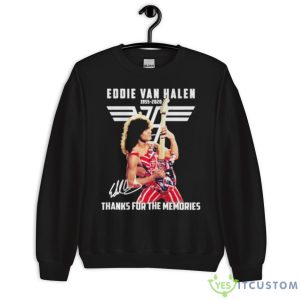 Eddie Van Halen 1955 2020 Memories Signature Shirt - Unisex Crewneck Sweatshirt