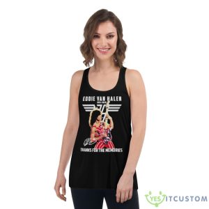 Eddie Van Halen 1955 2020 Memories Signature Shirt - Women's Flowy Racerback Tank