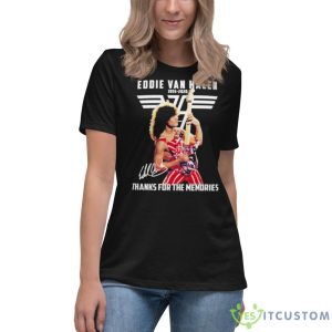 Eddie Van Halen 1955 2020 Memories Signature Shirt - Women's Relaxed Short Sleeve Jersey Tee