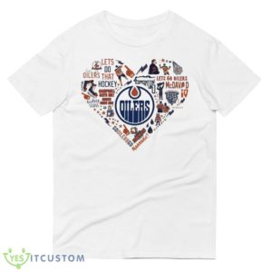 Edmonton Oilers Sport team heart White T Shirts - 980 Lightweight Fashion Short Sleeve T-Shirt