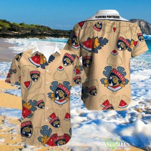 Florida Panthers Hawaiian Shirt Leaf For Men And Women Product Photo 1