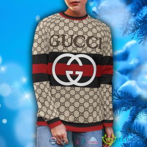 Gucci Black Red 3D Ugly Sweater For Men And Women - Gucci Black Red 3D Ugly Sweater_3