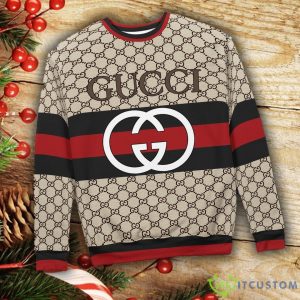 Gucci Black Red 3D Ugly Sweater For Men And Women - Gucci Black Red 3D Ugly Sweater_4