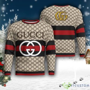Gucci Black Red 3D Ugly Sweater For Men And Women - Gucci Black Red 3D Ugly Sweater_1