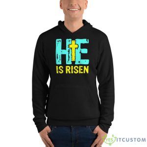 Happy Easter Day He Is Risen Christian Easter Shirt - Unisex Fleece Pullover Hoodie