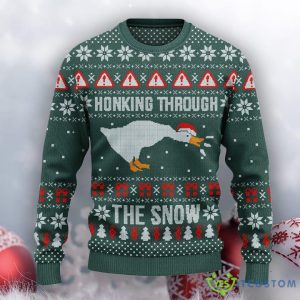 Honking Through The Snow All Over Print Ugly Sweater 3 Honking Through The Snow All Over Print Ugly Sweater - Honking Through The Snow All Over Print Ugly Sweater_2