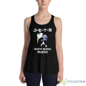 J E T S suck! suck! suck Buffalo Football Black T Shirt - 8800 Women's Flowy Racerback Tank