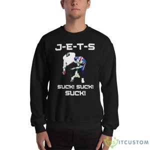 J E T S suck! suck! suck Buffalo Football Black T Shirt - 18000 Unisex Heavy Blend Crewneck Sweatshirt