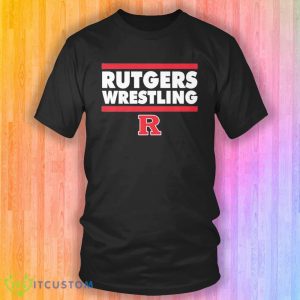 Jerry Wearing Rutgers Wrestling Graphics Black T Shirts - Jerry Wearing Rutgers Wrestling T-shirt_1