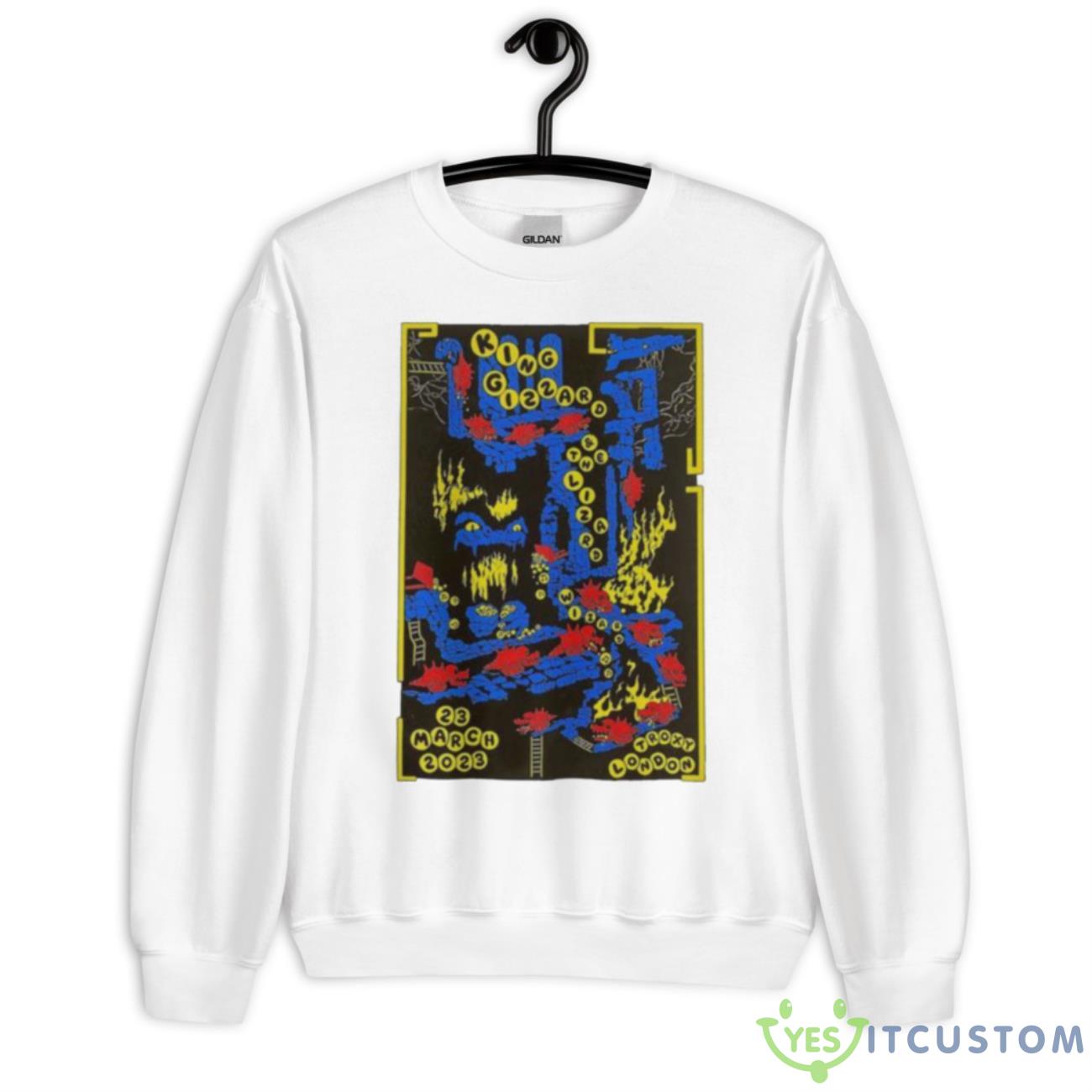King Gizzard March 23 2023 London Poster Shirt 2 King Gizzard March 23 2023 London Poster Shirt - Unisex Heavy Blend Crewneck Sweatshirt