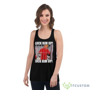 Lock Him Up Trump Orange Jumpsuit 2023 Shirt - Women's Flowy Racerback Tank