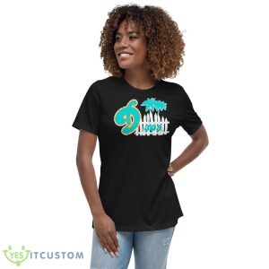 Miami Dolphins 305 fense Design Funny T Shirt - 6400 Women's Relaxed Short Sleeve Jersey Tee