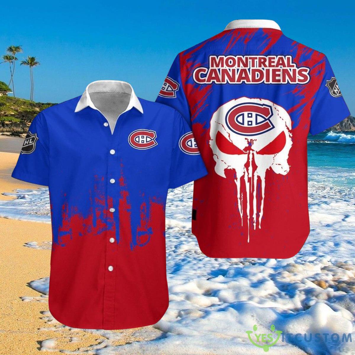 Montreal Canadiens Shirts Skull Short Sleeve 2 Montreal Canadiens Shirts Skull Short Sleeve Product Photo 1