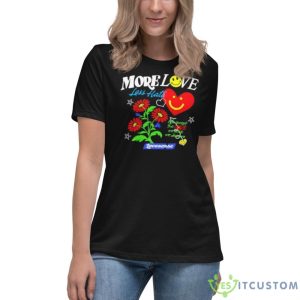More Love Less Hate Lovense We Accept The Love We Think We Deserve Shirt 11 More Love Less Hate Lovense We Accept The Love We Think We Deserve Shirt - Women's Relaxed Short Sleeve Jersey Tee