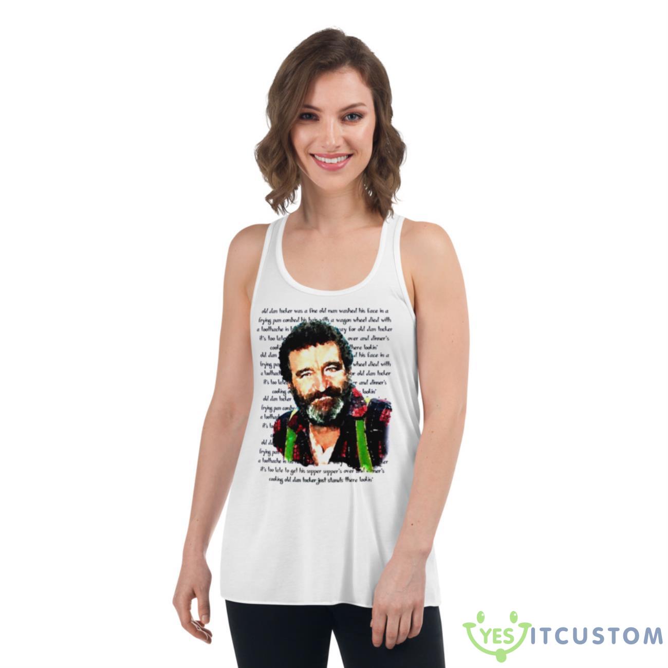 Mr Edwards With Old Dan Tucker Lyrics Shirt 3 Mr Edwards With Old Dan Tucker Lyrics Shirt - Women's Flowy Racerback Tank