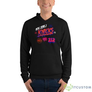 New York Knicks black slap T Shirts For Men and Women - 3719 Unisex Fleece Pullover Hoodie