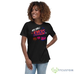 New York Knicks black slap T Shirts For Men and Women - 6400 Women_s Relaxed Short Sleeve Jersey Tee