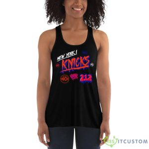 New York Knicks black slap T Shirts For Men and Women - 8800 Women_s Flowy Racerback Tank
