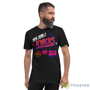 New York Knicks black slap T Shirts For Men and Women - 980 Lightweight Fashion Short Sleeve T-Shirt