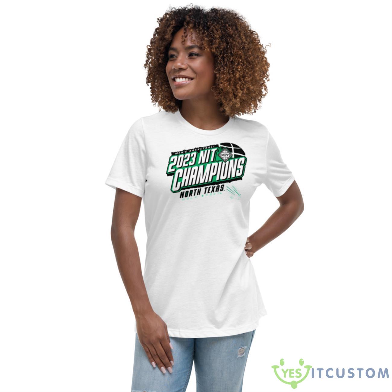North Texas Mean Green Green 2023 Nit Champions Shirt 4 North Texas Mean Green Green 2023 Nit Champions Shirt - Women's Relaxed Short Sleeve Jersey Tee