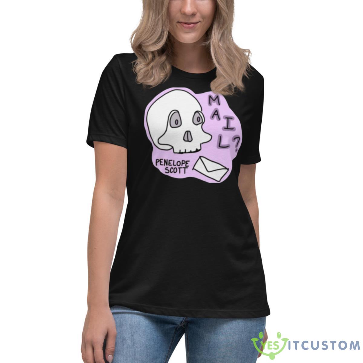 Penelope Scott Skeleton Mail Shirt 6 Penelope Scott Skeleton Mail Shirt - Women's Relaxed Short Sleeve Jersey Tee