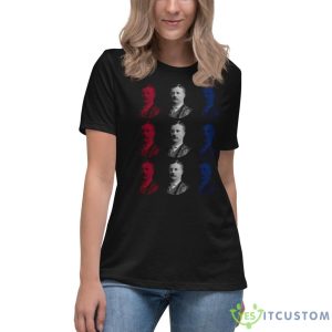 President Teddy Roosevelt – Red White And Blue Shirt - Women's Relaxed Short Sleeve Jersey Tee