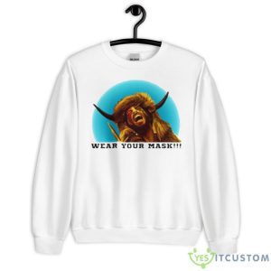 Q Shaman Please Wear Your Mask Jake Angeli Shirt - Unisex Heavy Blend Crewneck Sweatshirt